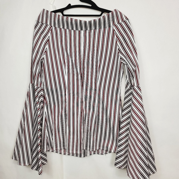 Caroline Constas stripe off the shoulder blouse - Picture 5 of 7